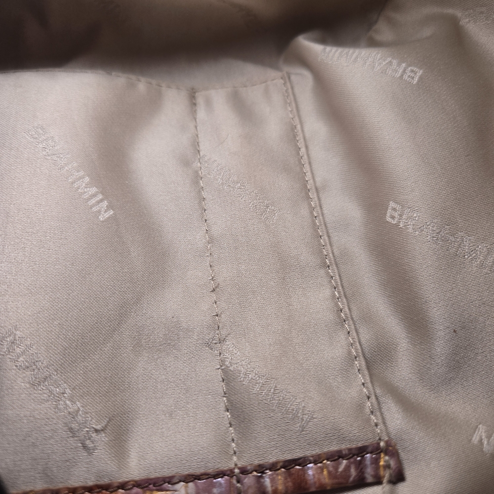 Brahmin Truffle Python Chalet Shearling Tote - image 3